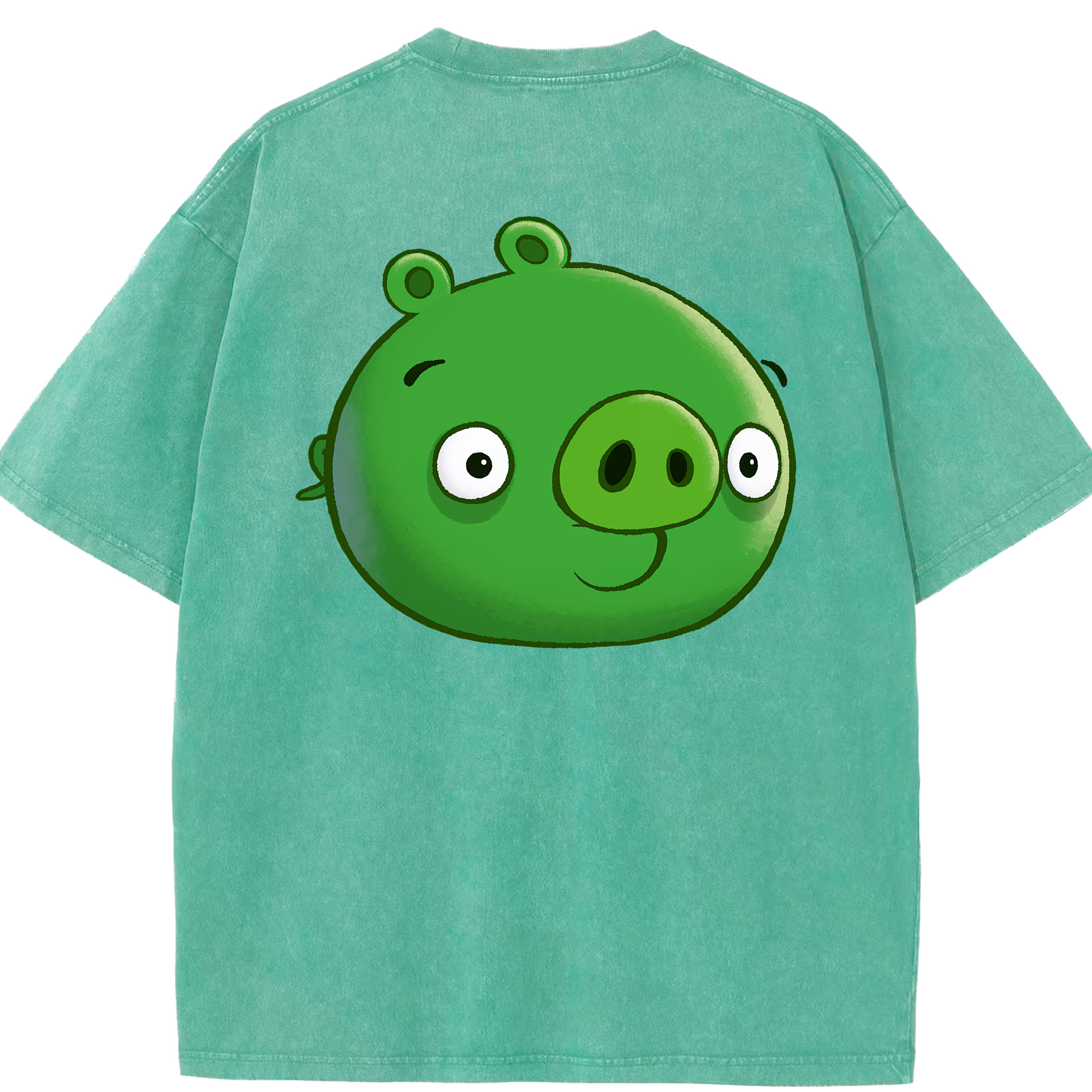 （画像用） Angry Birds アングリーバード 綿100% ヴィンテージ風 半袖Tシャツ（背面プリント）